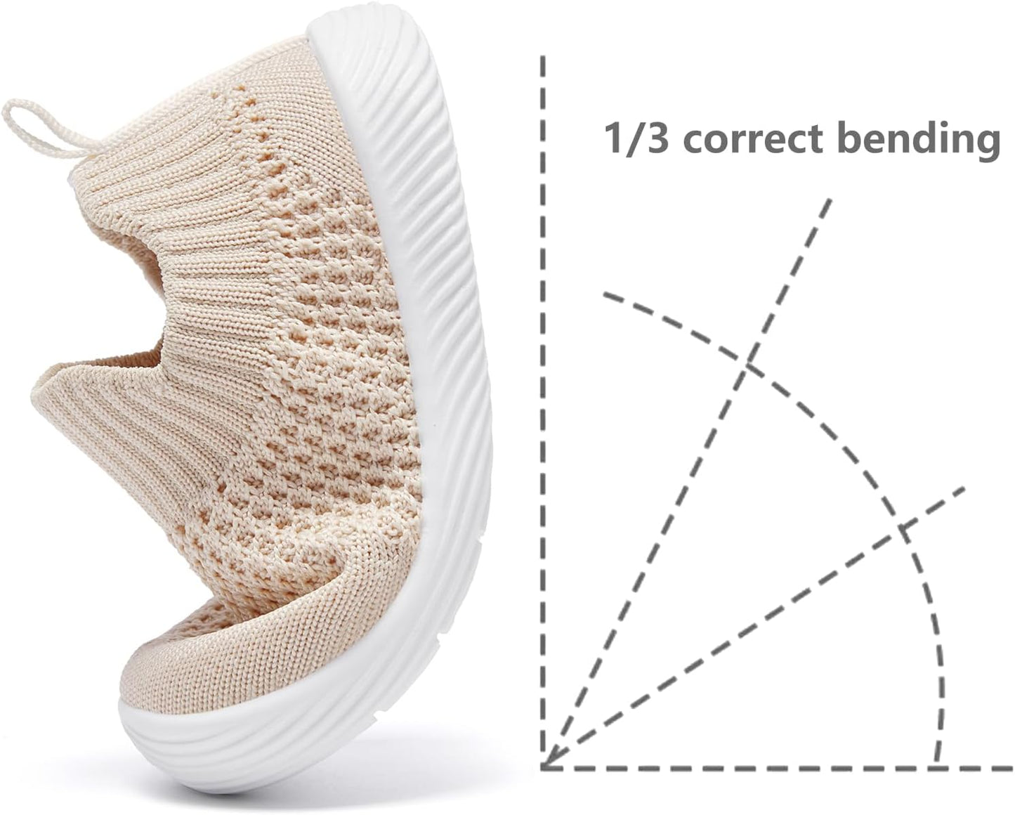 MORENDL Baby Toddler Walking Socks Non-Slip Breathable Unisex Casual Sneakers