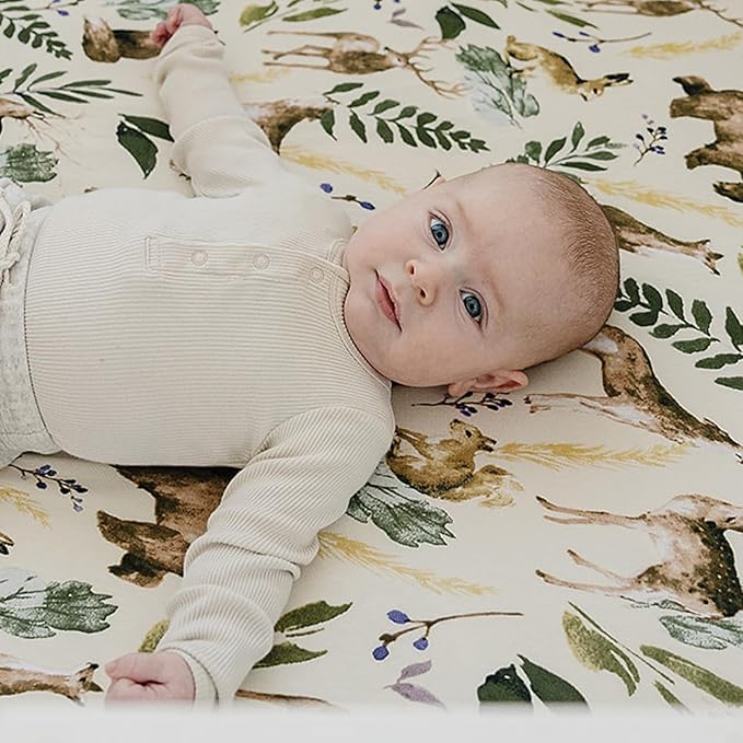 Pobibaby Soft Neutral Baby Blanket - Comfortable Premium Cotton Toddler Quilt, Ideal for Boys and Girls - Perfect Baby Boy, Baby Girl Toddler Blanket - Warm, Soft Baby Blankets (Wildlife Animal)