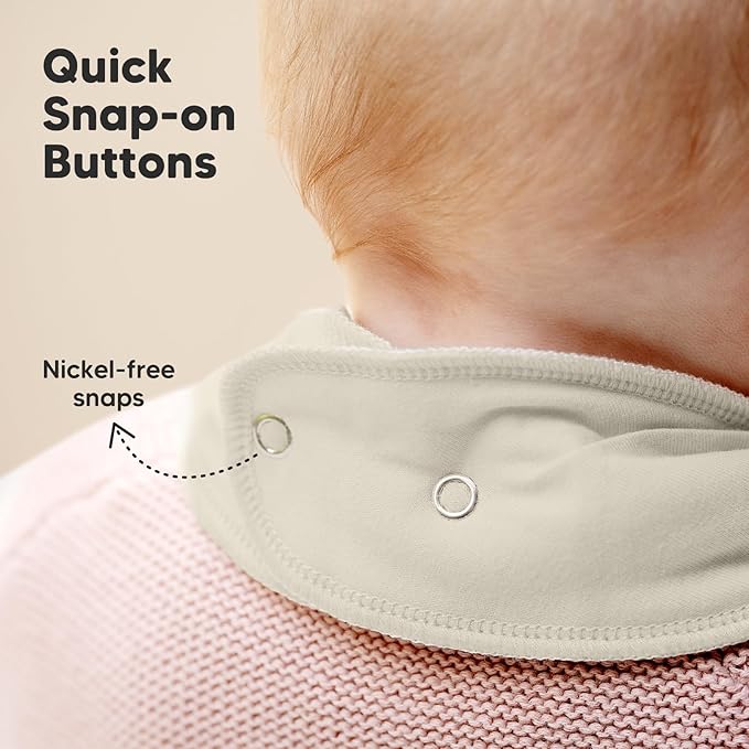 8-Pack Organic Baby Bandana Bibs for Girls - Super Absorbent Triangle Baby Bibs for Drooling and Teething Infant, 100% Cotton Extra Soft for Newborn, Infant 0-36 Months (Dawn)