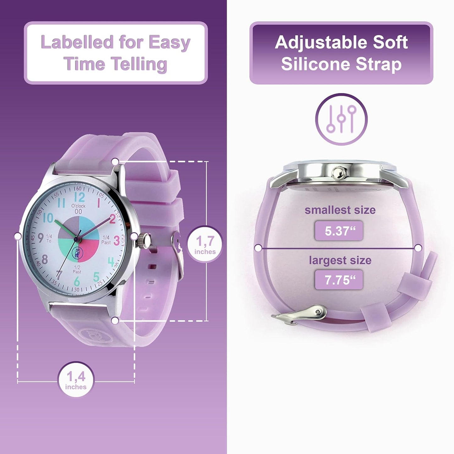 OWLCONIC Analog Kids Watch - Girls & Boys Watches Ages 7-12 - Kids Analog Watch - Telling Time Teaching Tool - Gift Watches for Girls and Boys