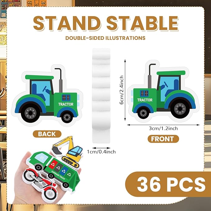 Kathfly 36 Pcs Wooden Community Helpers Community Wooden Toy Preschool Little Professionals Block Vehicles Set Multicultural Vehicles Creative Play for Social Learning, Educational Model