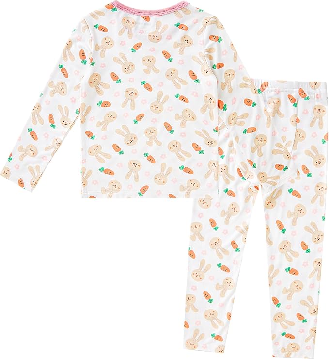 pureborn Baby Toddler Kids Viscose from Bamboo Pajamas Set Pjs 2pcs 18M-8Y