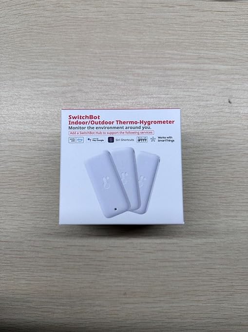 SwitchBot IP65 Indoor Outdoor Hygrometer Thermometer Wireless 3Packs, 394ft Bluetooth Range, Refrigerator Thermometer, Dewpoint/VPD/Absolute Humidity Sensor, 2-Year Battery Life, Free Data Storage