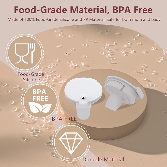 1pcs Duckbill Valves and 1pcs Diaphragms for Momcozy Upgraded Mobile Flow M9 Breast Pump, BPA Free, The Same As OEM, Replace for Momcozy Upgraded M9 Replacement Parts, Not Original Parts, 2pcs Gray