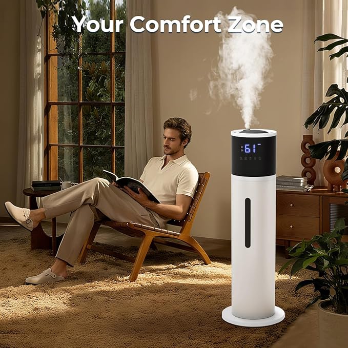 VENTISOL Large Humidifiers for Bedroom, 16L/4.2Gal Quiet Cool Mist Humidifier for Home Large Room, Top Fill Humidifiers for Baby Nursery, Living Room, White