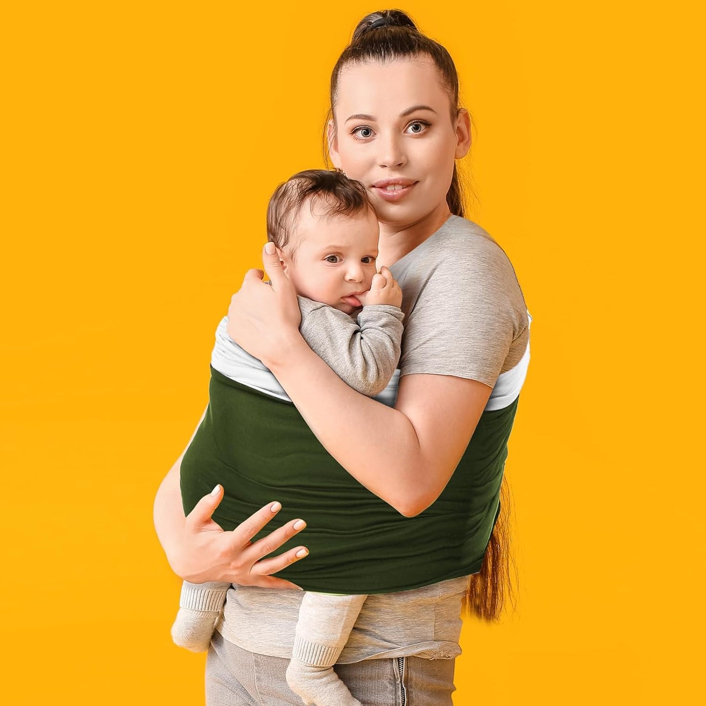 TKKOK Baby Wrap Carrier, Unisex Baby Carrier, Lightweight & Ultra Soft, Easy to Wear Baby Wrap, Perfect for Newborn Toddlers