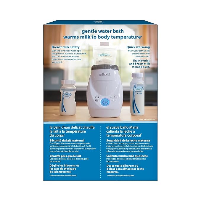 Dr. Brown’s Natural Flow MilkSPA Breastmilk and Bottle Warmer with Dr. Brown's Deluxe Electric Baby Bottle and Pacifier Sterilizer