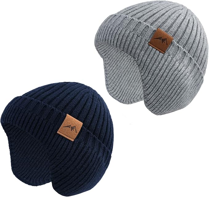 POXIMI Baby Boy Winter Hat Toddler Warm Beanie Girl Knit Hats with Earflap Kid Cute Earmuffs