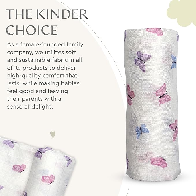 Muslin Baby Swaddle - Breathable Receiving Blankets for Newborn Baby, 70% Viscose derived from Bamboo, 30% Spandex, Imported