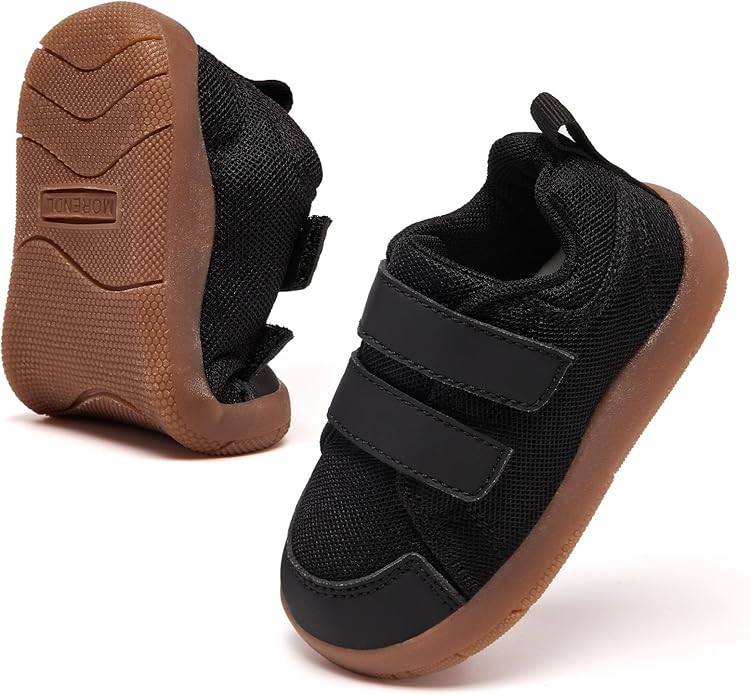 MORENDL Wide Toe Box Shoes Toddler Barefoot Shoes Baby Walking Shoe Boy Girl Non-Slip Zero Drop Minimalist Sneakers Comfort Tennis Outdoor Activities