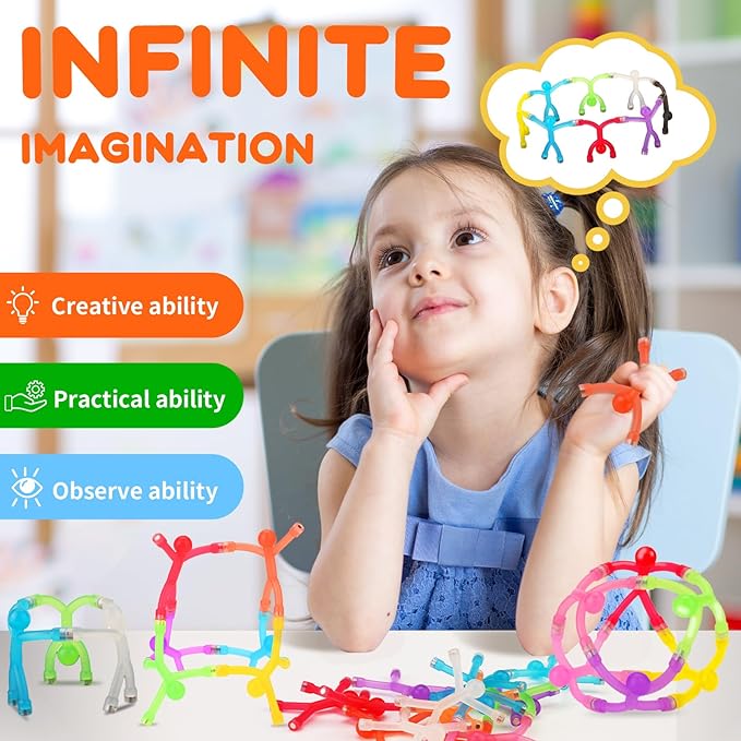 12Pcs Magnetic-People-Magnet-Men, Magnetic Travel Toys for Kids, Creative, Portable and Educational, Funny Magnets for Kids, Small Toys for Classroom Prizes, Easter Egg Stuffers, Office