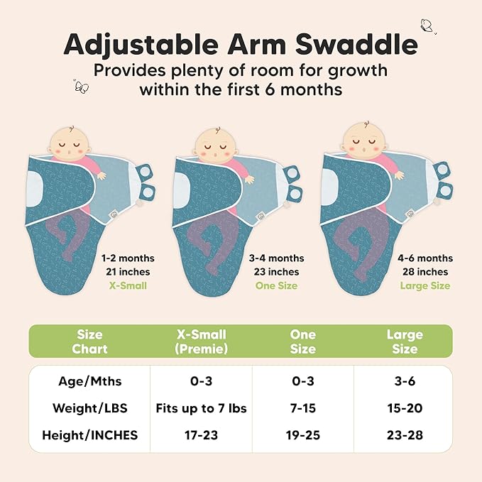 3-Pack Organic Baby Swaddle Sleep Sacks - Swaddles for Newborns, Infant 0-3 Months, Baby Girls, Boys, Soft & Snug Newborn Sleep Sack, Nursery Swaddling Blankets (Galaxy)