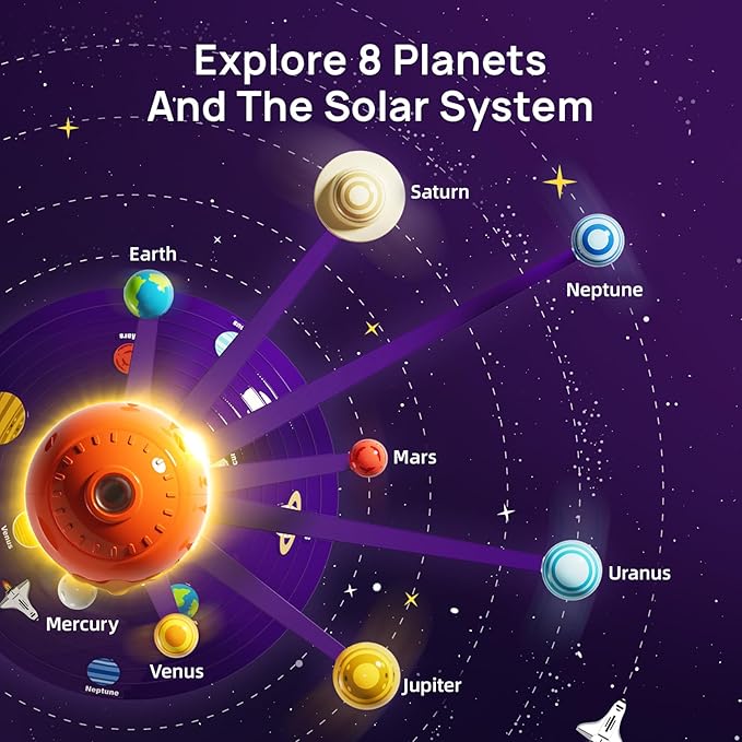Science Can Solar System for Kids, Talking Astronomy Solar System Model Kit, Planetarium Projector with 8 Planets STEM Space Toys for 3 4 5+ Years Old Boys Girls