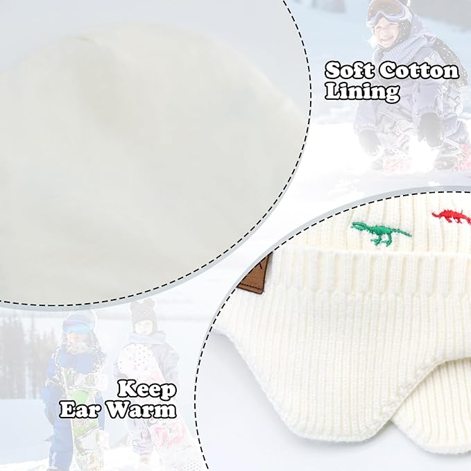 POXIMI Baby Boy Winter Hat Toddler Warm Beanie Girl Knit Hats with Earflap Kid Cute Earmuffs