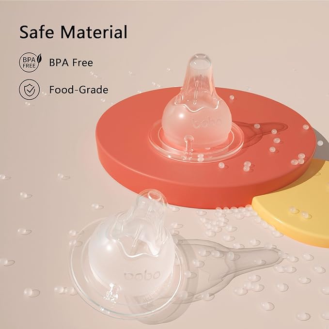 YOHKOH Natural Glass Baby Bottle with Natural Response Nipple, Newborn Anti-Colic Baby Bottles, Wide Neck Mushroom Cap Baby Bottle, Clear (Multicolour1, (5.4oz (Pack of 2))