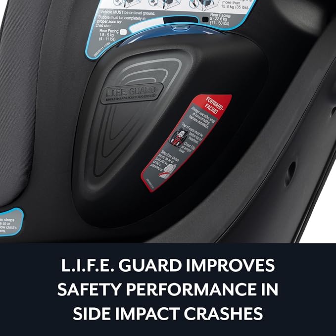 Evenflo Revolve360 Slim 2-in-1 Rotational Car Seat with Quick Clean Cover (Stow Blue)