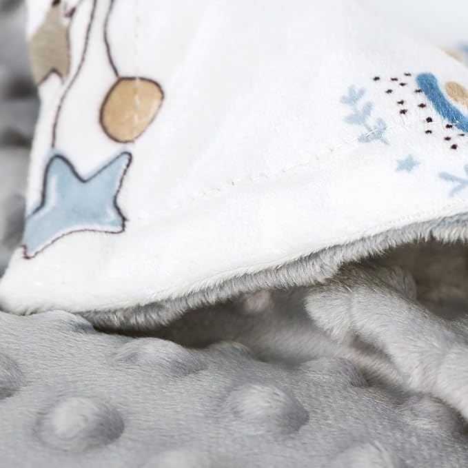 HOMRITAR Elephant Baby Blanket for Unisex, Super Soft Minky Double Layer Blankets with Soothing Raised Dots for Toddler Nursery Crib Stroller 30 x 40 Inch