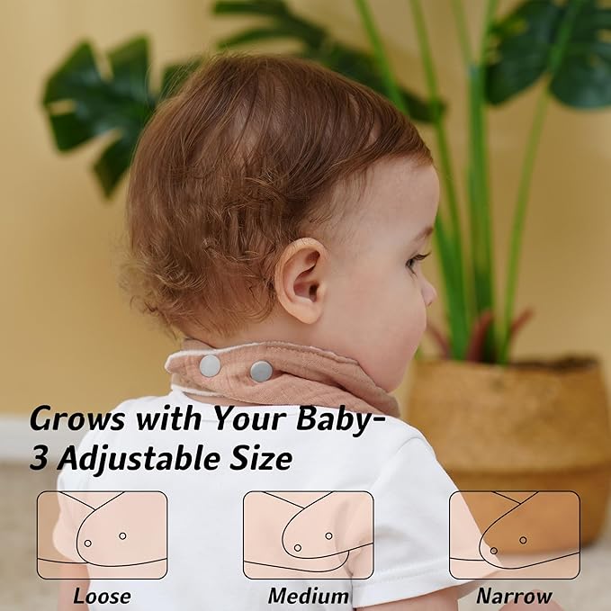 Muslin Baby Bibs Baby Drool Bandana Bibs for Baby Girls Boys Infant Newborn Toddler Drooling and Teething