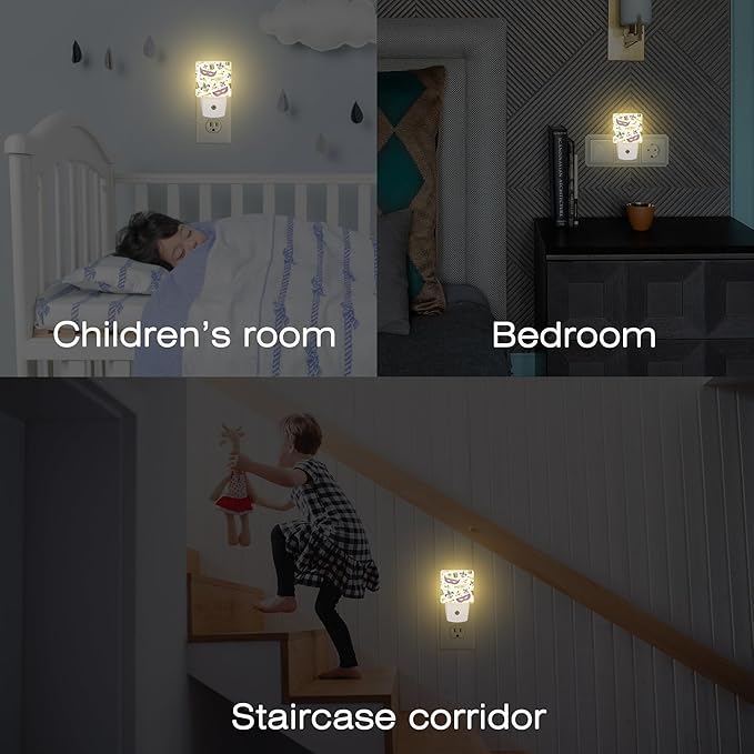 Mardi Gras Carnival Night Light, Fleur De Lis Mask and Musical Instruments Dusk to Dawn Night Light Plug in,0.5w Energy Saving Sleep Friendly NightLight for Kids Boys Girls Home Decor