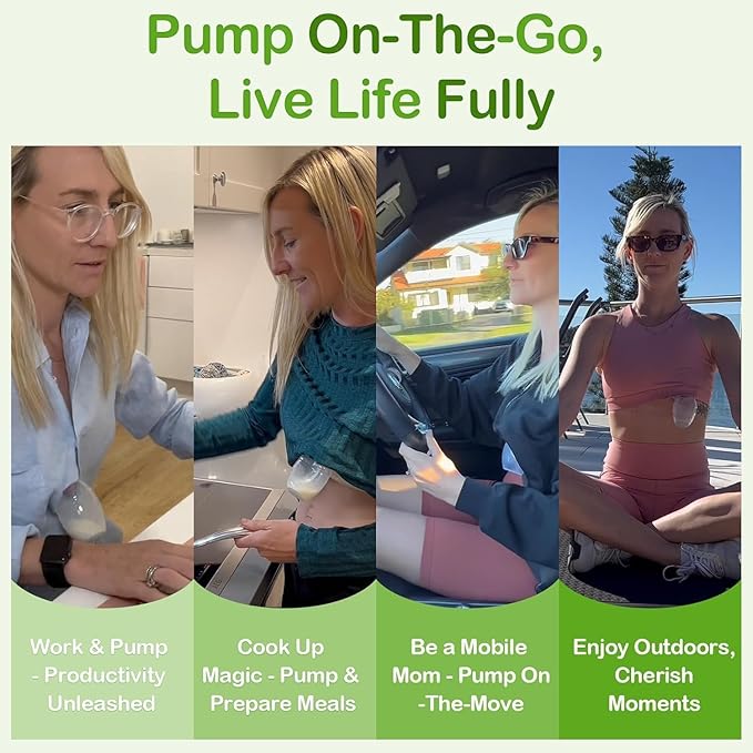 haakaa Manual Breast Pump for Breastfeeding 4oz/100ml and Shell Wearable Manual Breast Pump 2.5oz/75ml Combo, Food-Grade Silicone