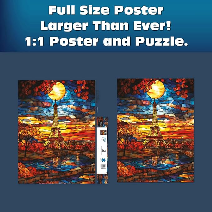 Buffalo Games - Sapphire Select - Parisian Dream - Francisco Caballero -1000 Piece Jigsaw Puzzle – Challenging & Fun – Blue Core Puzzle Board – Giftable Display Box - Full Size Poster Included