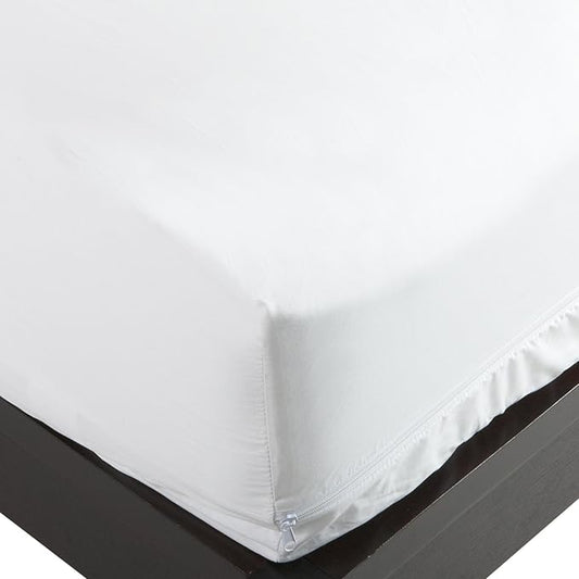 National Allergy Superior 100% Cotton King Mattress Protector Zippered - 78" x 80" x 9" - Hypoallergenic Bed Encasement - Breathable Dust Proof Cover - AAFA & Oeko-TEX Standard 100 Certified