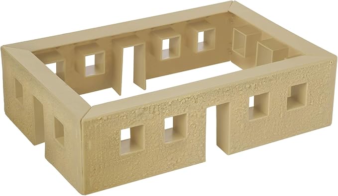 BMC WW2 Bunker Walls - Tan Plastic Army Men Playset Accessory Building