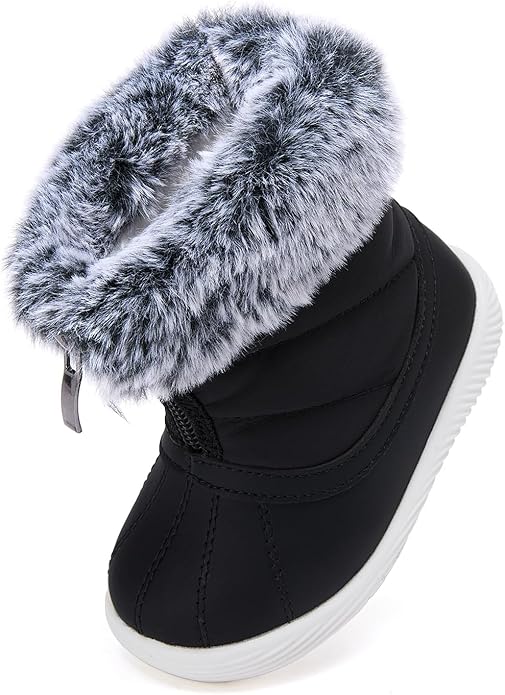 BMCiTYBM Baby Boy Girl Snow Boots Waterproof Winter Warm Booties Nonslip Lightweight Outdoor Shoes for First Walkers 6 9 12 18 24 Months(Infant/Toddler)