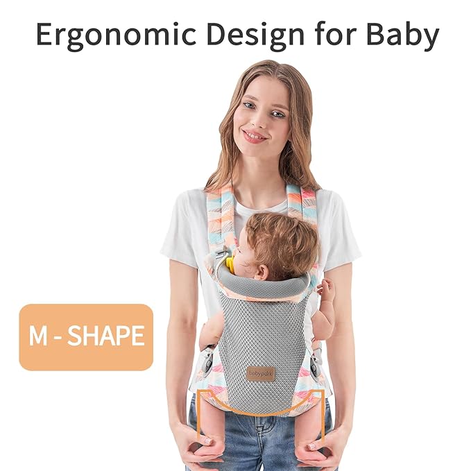 3-in-1 Baby Carrier Newborn to Toddler - Ergonomic(7.5-45lbs),Cozy Baby Carrier，Enhanced Lumbar Support，Easily AdjustableLightweight & Breathable Child Carrier (Geometry)