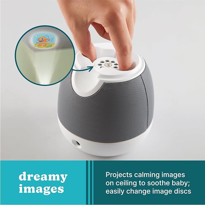 MyBaby, SoundSpa Lullaby - Sounds & Projection, Plays 6 Sounds & Lullabies, Image Projector Featuring Diverse Scenes, Auto-Off Timer Perfect for Naptime, Powered by an AC Adapter