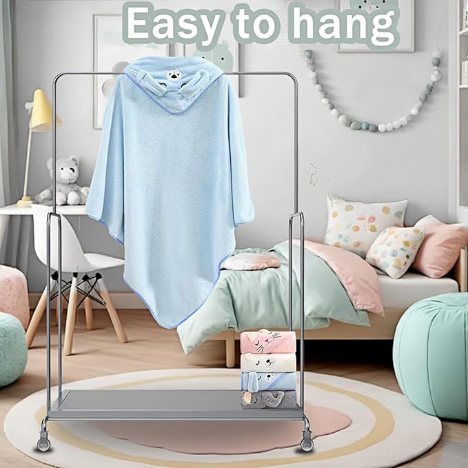 Baby Hooded Towels,31 x 31 in Baby Washcloths, Infant Super Soft Baby Bath Towels with Hood for Toddlers1-3,Highly Absorbent Viscose Hooded Towel for Boys, Girls, Newborn Essentials