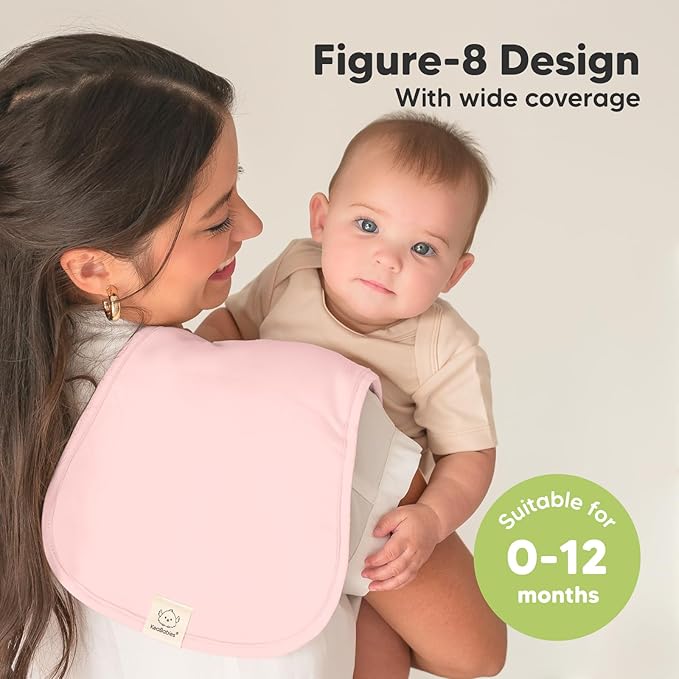 Organic Burp Cloths Baby Boy & Girl - 5-Pack Super Absorbent Cotton Burping Cloths for Babies, Soft & Plush Newborn Spit Up Rags, Infant Towels for Milk Spit Up, Unisex, Large 21" x 10" (Embrace)