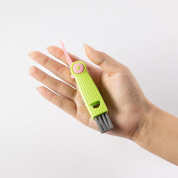 Chemimoso 3 in 1 Cup Lid Gap Cleaning Brush Set, Multifunctional Water Baby Bottle Cleaning Tools, Home Kitchen Crevice Cleaning Tools, 3Pcs