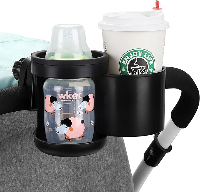 Accmor Universal Cup Holder, Stroller Cup Holder, 360° Rotatable Large Caliber Designed Bottle Holder for Stroller, Bike, Wheelchair, Walker, Scooter
