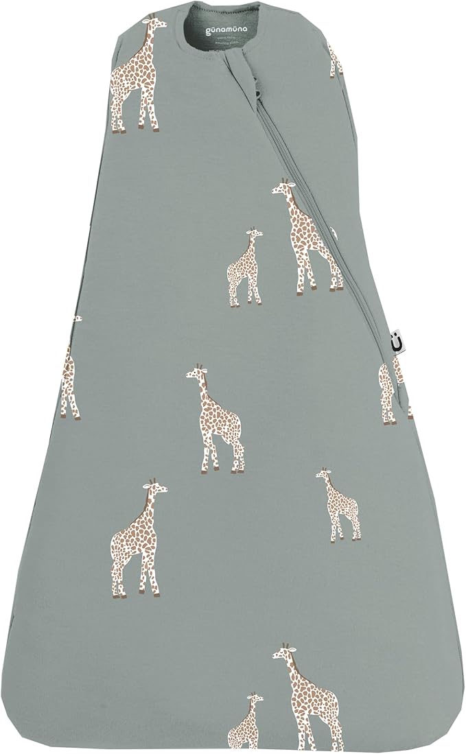 GUNAMUNA Swaddle Wrap for Newborns – Arms In or Out, Easy Diaper Changes with WONDERZiP, Soft Sleep Sack, 1.0 TOG