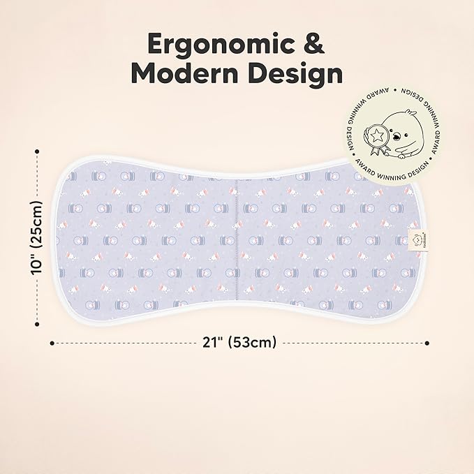 Organic Burp Cloths Baby Boy & Girl - 5-Pack Super Absorbent Cotton Burping Cloths for Babies, Soft & Plush Newborn Spit Up Rags, Infant Towels for Milk Spit Up, Unisex, Large 21" x 10" (Dreamers)