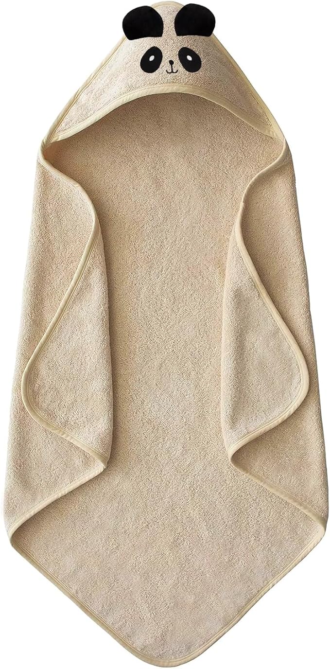 ROMASA Baby Bath Towel with Hooded Cute Design Ultra Soft Thick Cotton Bath Towel Shower Gift for Newborn,35X35 inches (Apricot)