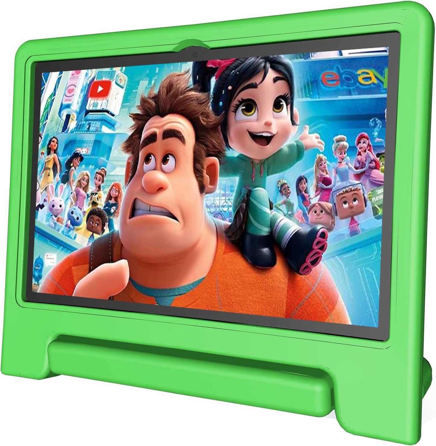 JREN Tablet for Kids｜10 Inch Kids Tablet Android 14｜Octa-core｜64GB｜WiFi ｜Bluetooth｜Parental Control｜Children Content｜Children Toddler Green
