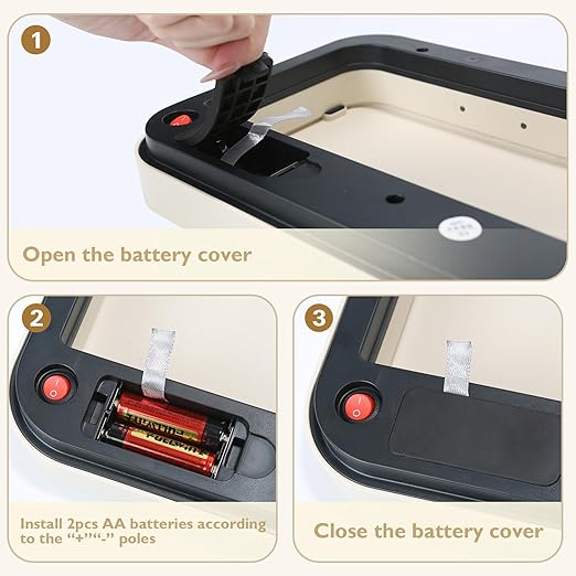 ELPHECO Stainless Steel Office Trash Can Motion Sensor Garbage Can Touchless Smart Trash Can Automatic Waste Bin for Kitchen, Office, Bathroom (Cream Beige, 6.6 Gallons), 2AA