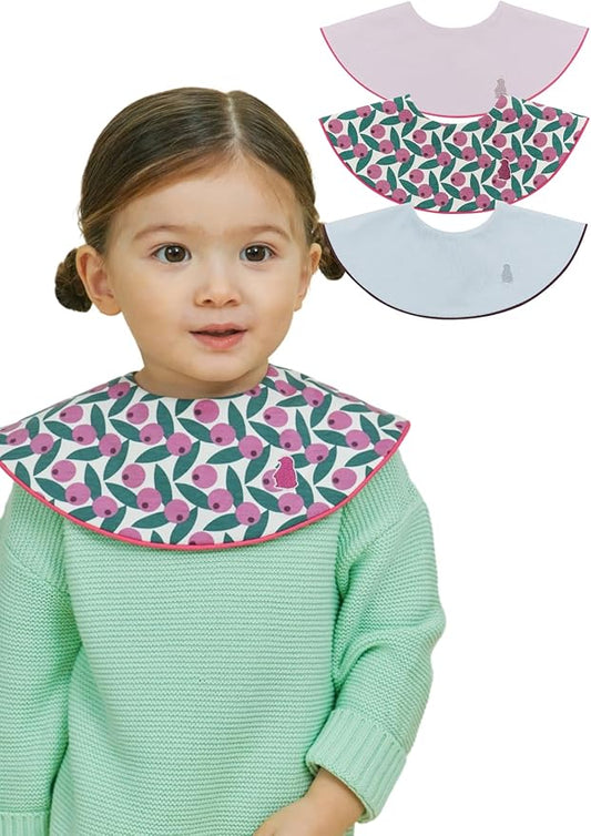 Konny Baby Bibs Set, 360 ° Rotate, Soft and Absorbent Bandana Drooling for Boys Girls baby Essentials