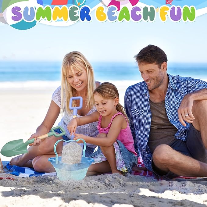 16" Wood Beach Sand Shovel Toys for Kids Adults, Heavy Duty Gardening Tools, Sturdy Spades for Sandbox Table, ABS Plastic Scoop for Sand Snow Shoveling Digging, Backyard Summer Winter Fun 2 Pack