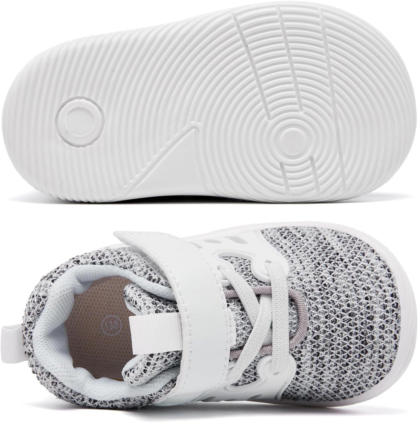 MORENDL Toddler Sneakers Baby Boys & Girls Barefoot Shoes Lightweight Breathable Walking Running Tennis Athletic Sport Shoes