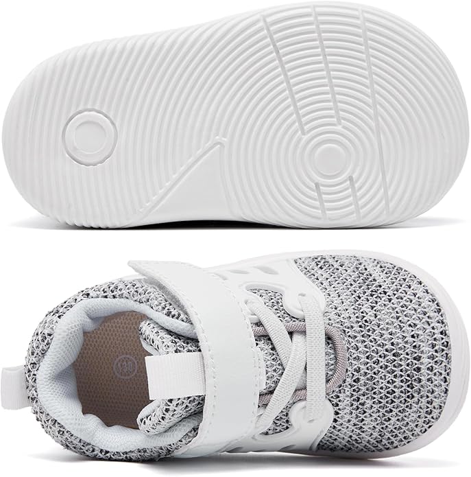 MORENDL Toddler Sneakers Baby Boys & Girls Barefoot Shoes Lightweight Breathable Walking Running Tennis Athletic Sport Shoes