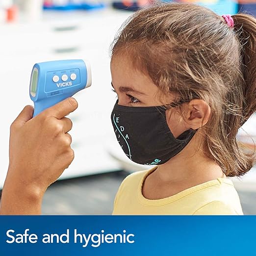 Vicks Non-Contact Infrared Thermometer for Forehead, Food and Bath – Touchless Thermometer for Adults, Babies, Toddlers and Kids – Fast, Reliable, and Clinically Proven Accuracy (Pack of 2)