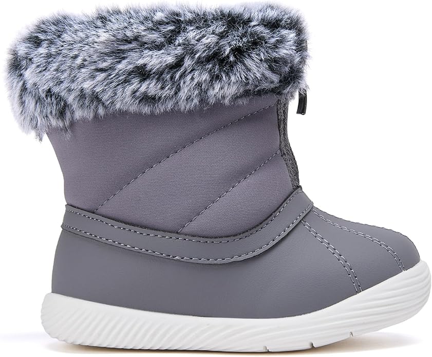 BMCiTYBM Baby Boy Girl Snow Boots Waterproof Winter Warm Booties Nonslip Lightweight Outdoor Shoes for First Walkers 6 9 12 18 24 Months(Infant/Toddler)