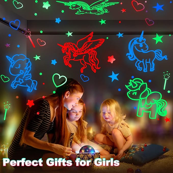 YACHANCE Unicorn Gifts Toys for 1-12 Year Old Girls.Unicorn Night Light Projector for Girls.Kids White Noise Machine with Baby Night Light.Unicorn Bedroom Decor for Girls.Sound Machine with 29 Sounds