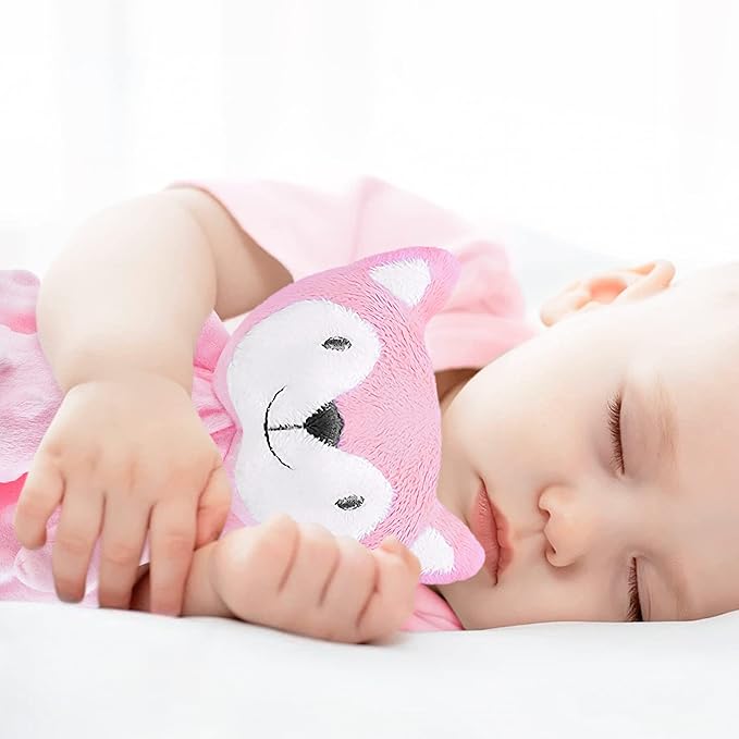 Pro Goleem Loveys for Babies - Soft Security Blanket Baby Snuggle Toy Newborn Stuffed Animals Baby Gifts for Girls, Pink Fox 16 Inch