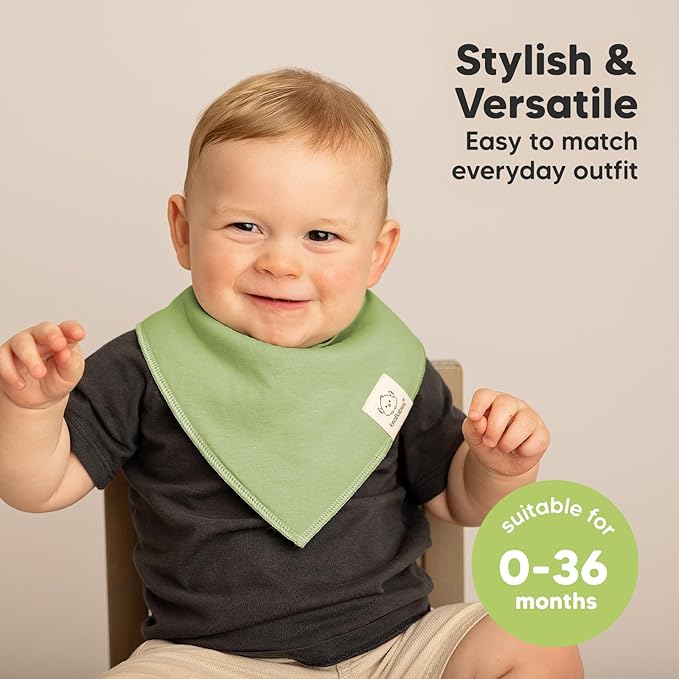 8-Pack Organic Baby Bandana Bibs for Boys, Girls - Super Absorbent Triangle Baby Bibs for Drooling and Teething Infant, 100% Cotton Extra Soft for Newborn, Infant 0-36 Months (Cruise)