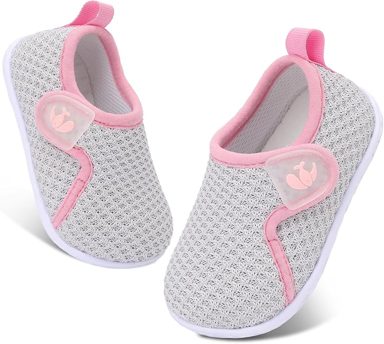 FEETCITY Baby Boys Girls First Walking Shoes Infant Sneakers Crib Shoes Breathable Lightweight Slip On Shoes