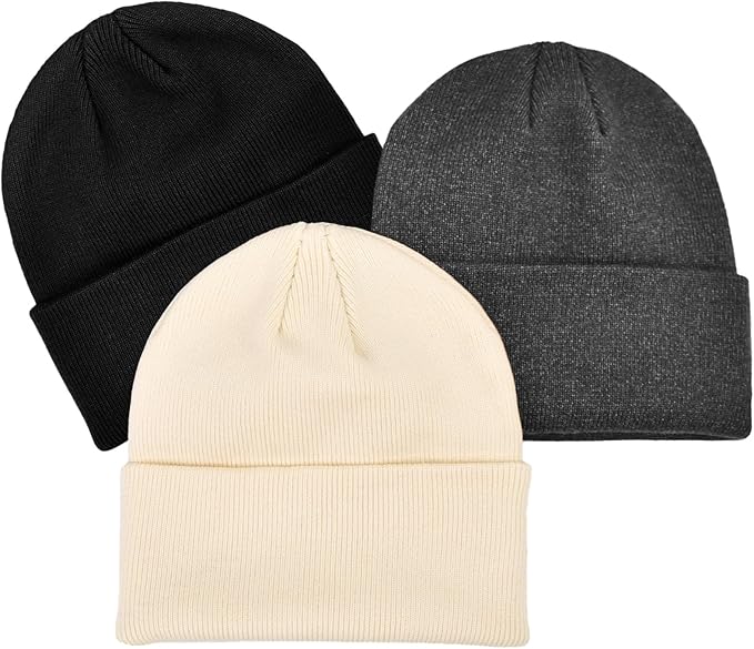 Rosoz Toddler Beanie Boys Girls Baby Knit Warm Beanies Kids Children Winter hat Caps